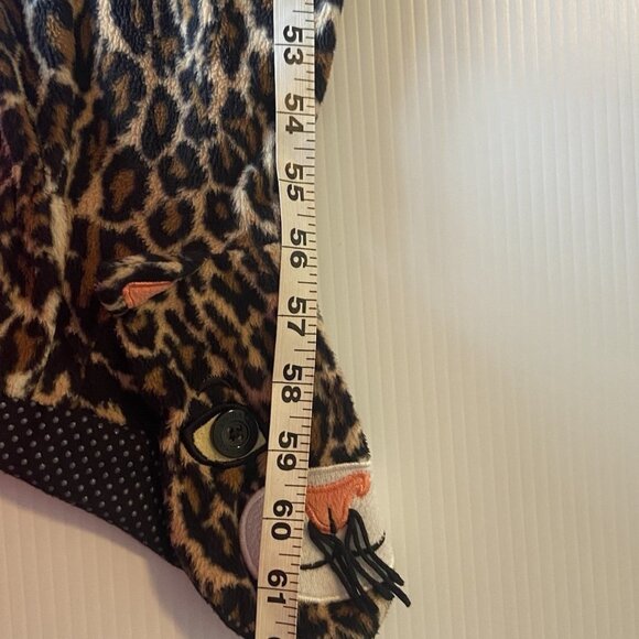 Nick & Nora Pajamas PJs Animal Print Fleece Footie Footed Costume Cheetah Size S - Picture 10 of 11
